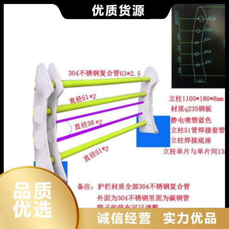 桥梁防撞护栏不锈钢复合管用心经营