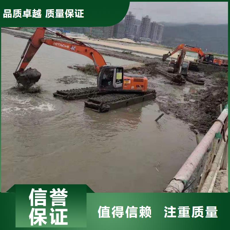 水陆挖掘机出租河道清淤水上挖机多家服务案例