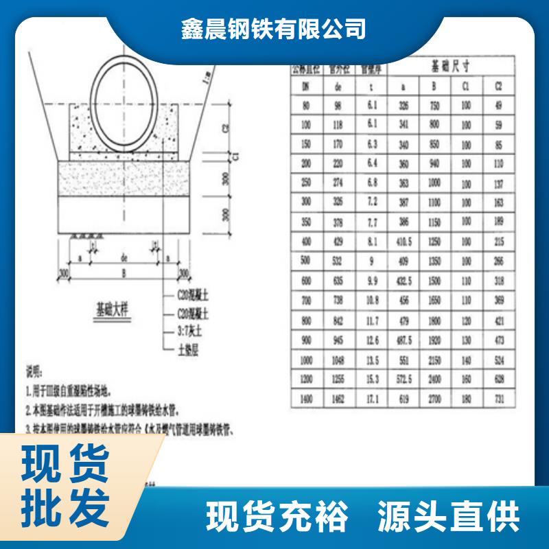 铸铁井盖dn300球墨管精工制作