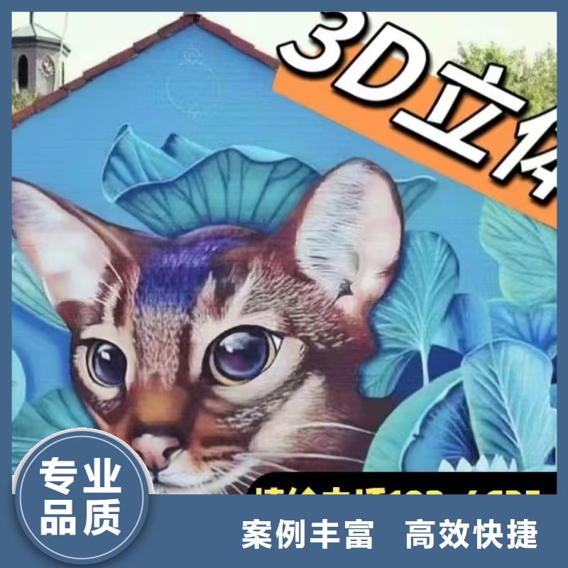 低价墙绘手绘3D彩绘户外墙画欢迎询价服务热情